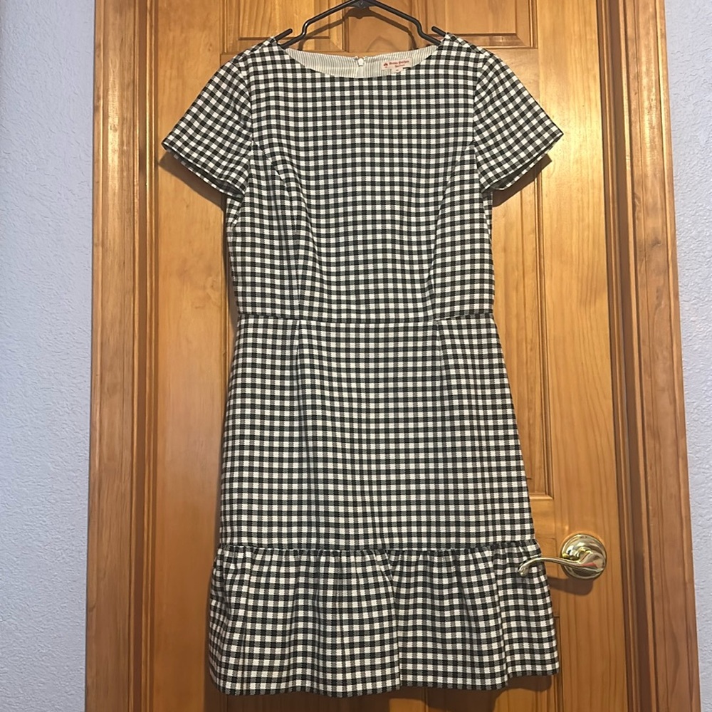 Brooks Brothers Red Fleece Checkered Black & White dress